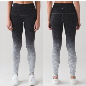 Lululemon Black and Gray Ombre Leggings/ yoga pants Small